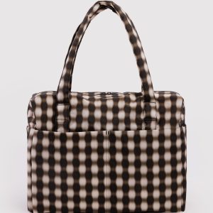 Cloud Carry-on - Blurred Gingham Brown