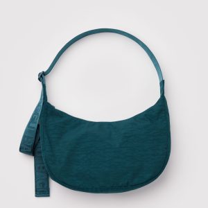 Medium Nylon Crescent Bag - Deep Sea