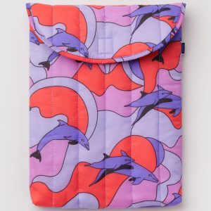 Puffy Laptop Sleeve 16 - Dolphins