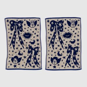 Hand Towel Set of 2 - Cherub Bows