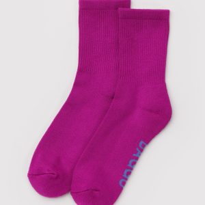 Ribbed Sock - Deep Fuchsia