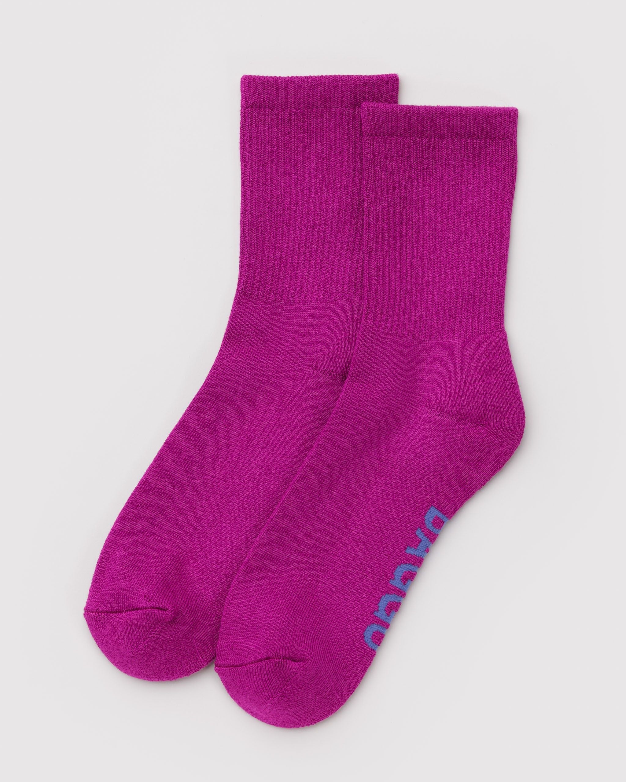 Ribbed Sock - Deep Fuchsia