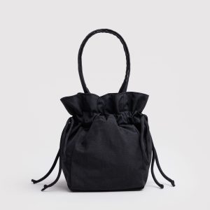 Nylon Drawstring Bag - Black
