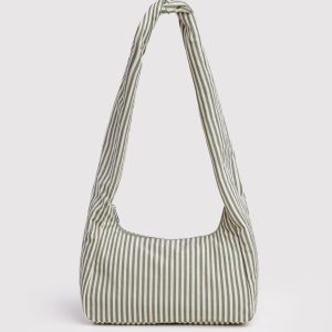 Nylon Meringue Bag - Sage Stripe