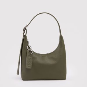 Mini Recycled Leather Shoulder Bag - Loden