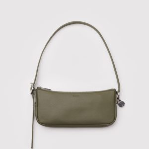 Recycled Leather Pochette - Loden