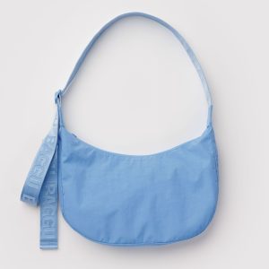 Medium Nylon Crescent Bag - Piscine