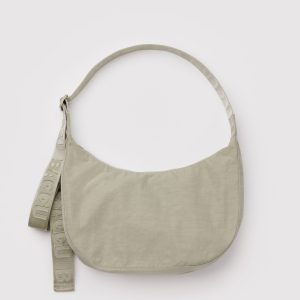 Medium Nylon Crescent Bag - Celadon