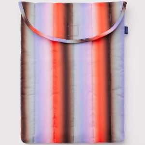 Puffy Laptop Sleeve 16 - Gradient Stripe Poppy & Lilac