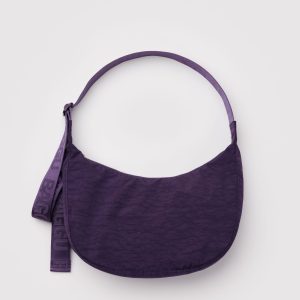 Medium Nylon Crescent Bag - Fig