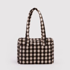 Everyday Cloud Bag - Blurred Gingham Brown