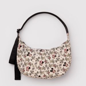 Medium Nylon Crescent Bag - Storybook Floral