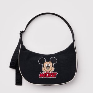 Medium Nylon Crescent Bag - Embroidered Mickey Mouse Club